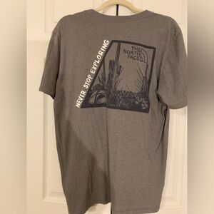 The North Face Charcoal Adventure Tee Never Stop Exploring Size Large